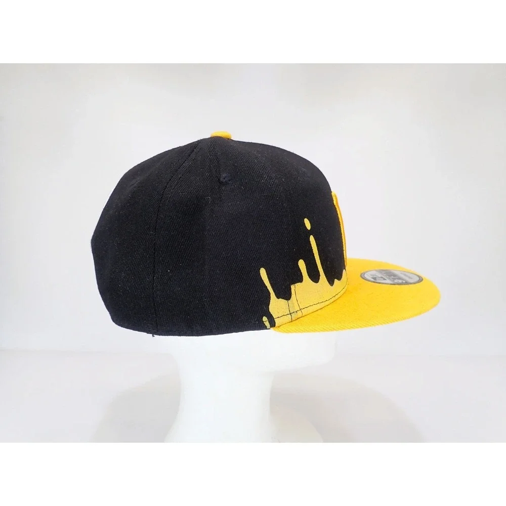 New‎ Era 9FIFTY Pittsburgh Pirates Snapback Hat Black Yellow Paint Drip MLB